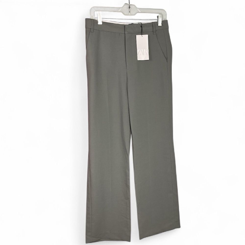 NWT Wide Leg Zara Sage Green Pants Size Small